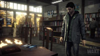 Alan Wake ante su obra Screenshot de Alan Wake